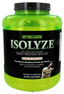 Species Nutrition   Isolyze Whey Protein Isolate Chocolate Milk   4 