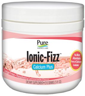 Pure Essence Labs   Ionic Fizz Calcium Plus Raspberry Lemonade Flavor 