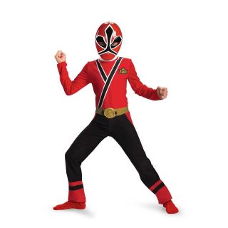 Power Rangers RED Ranger Samurai Child Costume Size 3T 4T Disguise 