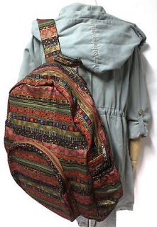 Paisley Backpack fabric Bookbag Ethnic Antique Bohemian school bag 