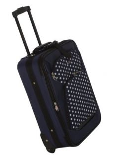 Matalan   Globaltrek Small Suitcase in Navy Spot Print