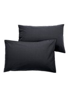 Home Homeware Bedroom Pair Of Polycotton Percale Pillowcases in Black