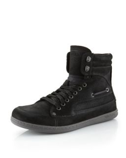 Yell Out Joy Mid Top Sneaker, Black   