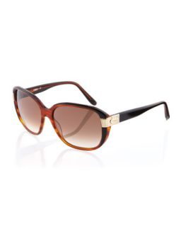 CL2212 Square Sunglasses, Blonde Horn   