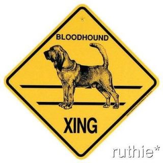 Blood Hound Dog Crossing Xing Sign New Bloodhound