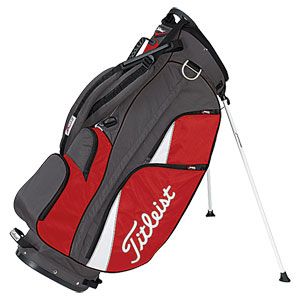 TITLEIST 14 WAY STAND BAG CHARCOAL/RED