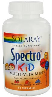 Solaray   Spectro Kid Multi Vita Min Strawberry Orange Blueberry   60 