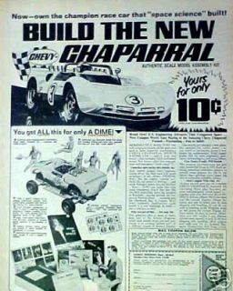 1968 Chevy Chaparra​l Race Car Model Kit Grand Prix AD