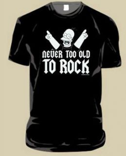 Homer Simpson Rock n Roll 40th Birthday Gift T Shirt