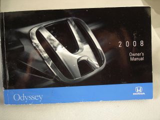 2008 HONDA ODYSSEY OWNERS MANUAL INFORMATION FUSE AUTO CAR 08