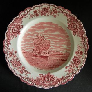   England Colonial Times The Mayflower in Plymouth Harbor Dinner Plate