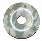 Peace Jade (N) 30mm Flat Open Round Gemstone Donut Pendant Bead 1 