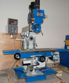 Milling Machine Horizontal & Vertical Knee   MetTech 50x14 Table 