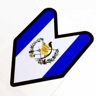 Guatemala Driver Badge Sticker Decal JDM Honda Wakaba Guatemalan Flag 