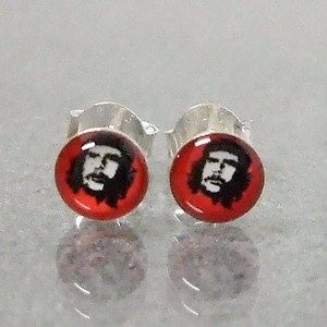 RedChe Guevara Imprint .925 Silver Stud Earrings