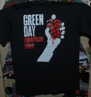 Green Day Americon Idiot black t shirt small medium Xlarge XL network 