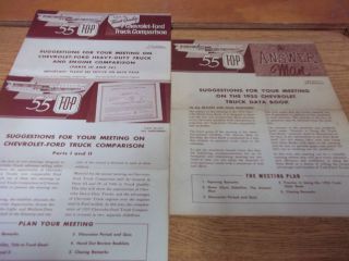1955 Chevrolet Truck Meeting Guide Brochures for sales departments 