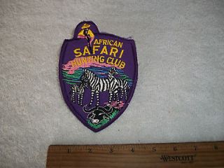 African Safari Hunting Club Patch for Vest Jacket Rare Colorful 