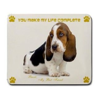 So Cute Basset Hound Dog Puppy 9.25 x 7.75 Rubber Computer Mousepad 