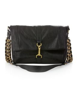 Handbags by Romeo & Juliet Couture Gretchen Messenger Bag, Black