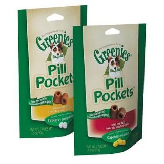 Greenies Canine Pill Pockets Tablet or Capsule Size 3 GREAT FLAVOR 