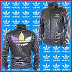 Adidas Originals Chile 62 Trefoil Black Wet Shiny Leather Look 