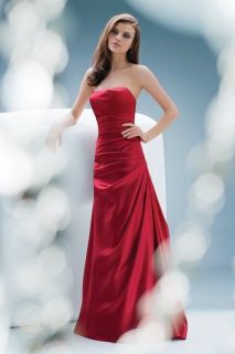 Elegant New long Strapless Red Prom Gown Evening Dress Bridesmaid 