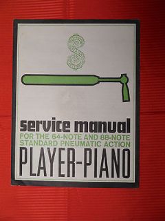 RARE Service Manual for 64 & 88 Note Standard Pneumatic Action Player 