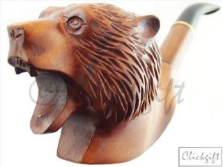 Tobacco Smoking Pipe GRIZZLY Authors Hand Carved +GIFT