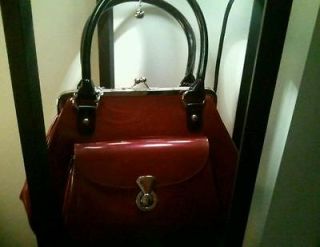 Beijo Handbag Purse By Susan Handley Cabernet Red $110. Tagged