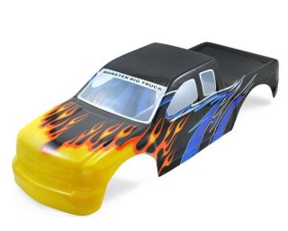 Redcat Racing Rampage MT/XT Pre Painted Truck Body (Black Flame 