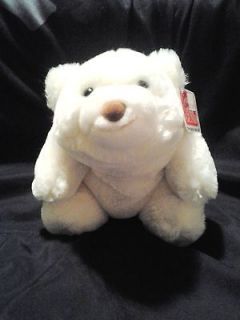 GUND WHITE SNUFFLES TEDDY POLAR BEAR 8 NEW WITH TAGS #015164 FREE 