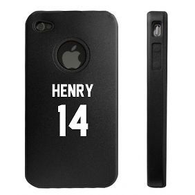 Black Apple iPhone 4 4S 4G Aluminum Hard case cover Soccer Thierry 