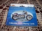 HARLEY DAVIDSON COLLECTIBLE TIN & PLAYING CARDS MINT NEVER USED NO 