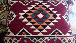 Turkish Anatolian Double Side Kilim Pillow Cushion Hand Woven Wool 