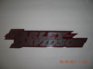HARLEY DAVIDSON TANK DECAL PAIR (TWO) SILVER AND RED