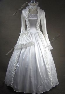 Victorian Gothic Cosplay Satin Dress Ball Gown Prom Reenactment 119 M