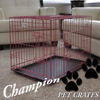 Newly listed PREMIUM PINK 48 3 DOOR FOLDABLE SUITCASE DOG CAGE PET 
