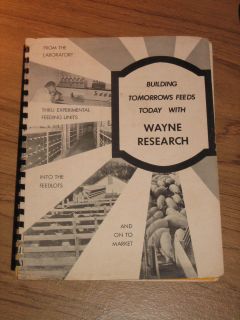 Vintage wayne Feeds Research Booklet Brochure Laboratory feeding Units 