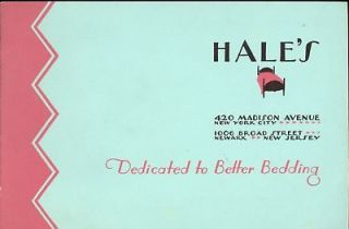 Bedding Bedroom Suites Matresses Vintage Brochure Hales