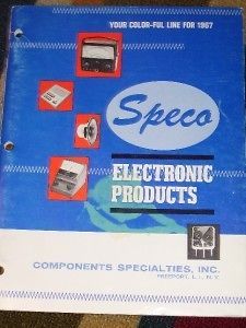 Vtg Speco Test Instrument Catalog Speake​rs/Intercom