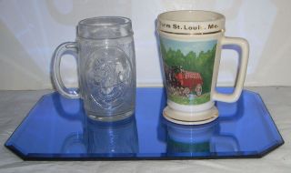 Vintage Budweiser Steins Grants Farm & Glass Barrel