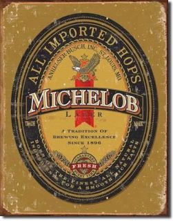 Michelob beer antique look metal sign (ga)