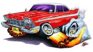 1958 Plymouth CHRISTINE Muscle Car Cartoon Tshirt