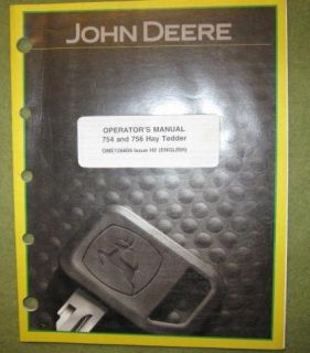 John Deere 754 756 Hay Tedder Operators Owners Manual