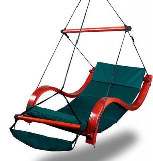 New MTN Deluxe Patio Hanging Air Padded Swing Lounger Hammock Chair 