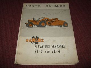 1959 Parts Catalog Hancock Elevating Scrapers 7E 2 & 7E 4