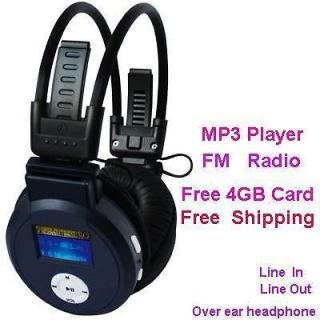   Stereo  player over ear headphone headset FM Free 4GB SD Card