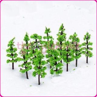 100pcs Green Model Fir Trees Train RR War Landscape Scenery N Z 1160 