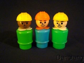   FISHER PRICE Little People CONSTRUCTION WORKERS SET HARD HATS